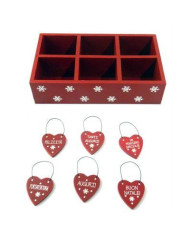 Cuoricini in legno con scritte assortiti, chiudi pacco (il prezzo fa riferimento al singolo pezzo)