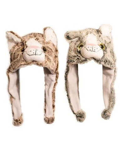 Cappello gatto pelouche ,2 mod. ass., 40x26 cm (il prezzo fa riferimento al singolo pezzo)