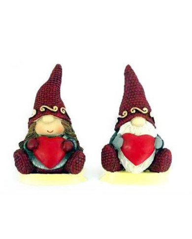 Magnete Gnomo con cuore 2 ass., 6.5x4 cm (il prezzo fa riferimento al singolo articolo)