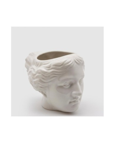 Vaso testa venere in porcellana h18x24x18 cm col. bianco