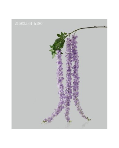 Glicine chic ramo fiori h180 cm col. lavanda