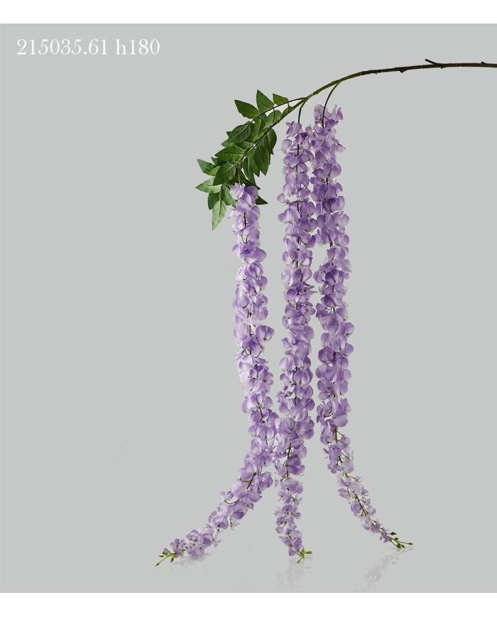 Glicine chic ramo fiori h180 cm col. lavanda