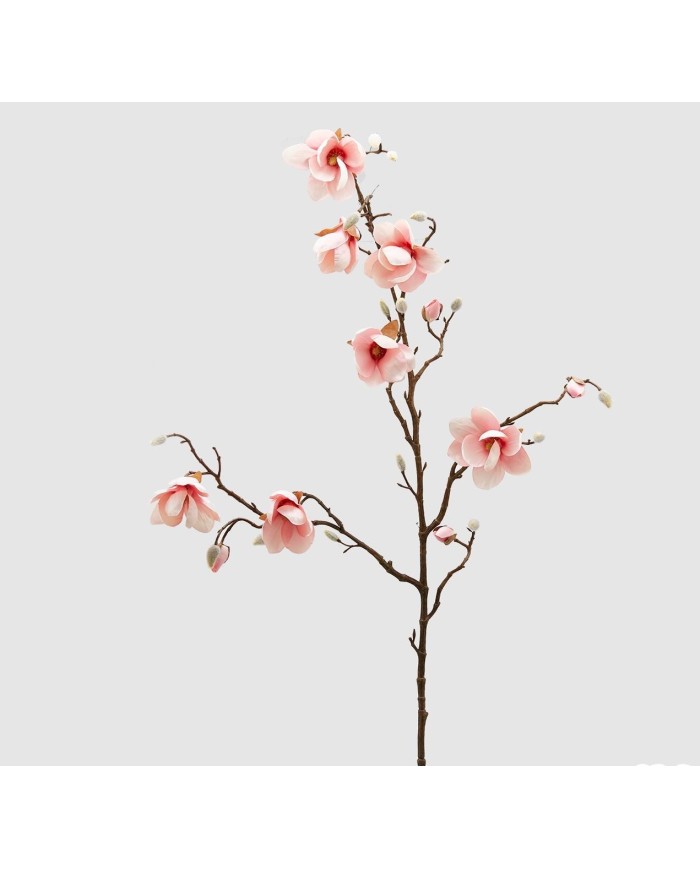 Ramo magnolia h120 cm col. rosa