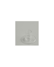 Portacandela base vetro h 5 cm foro naturale /trsparente
